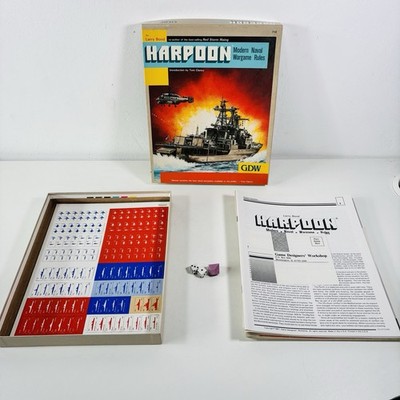 Harpoon GDW 1987 Spiel Unpunched Modern Marine Wargame Vintage 710 Neu unbenutzt RAR