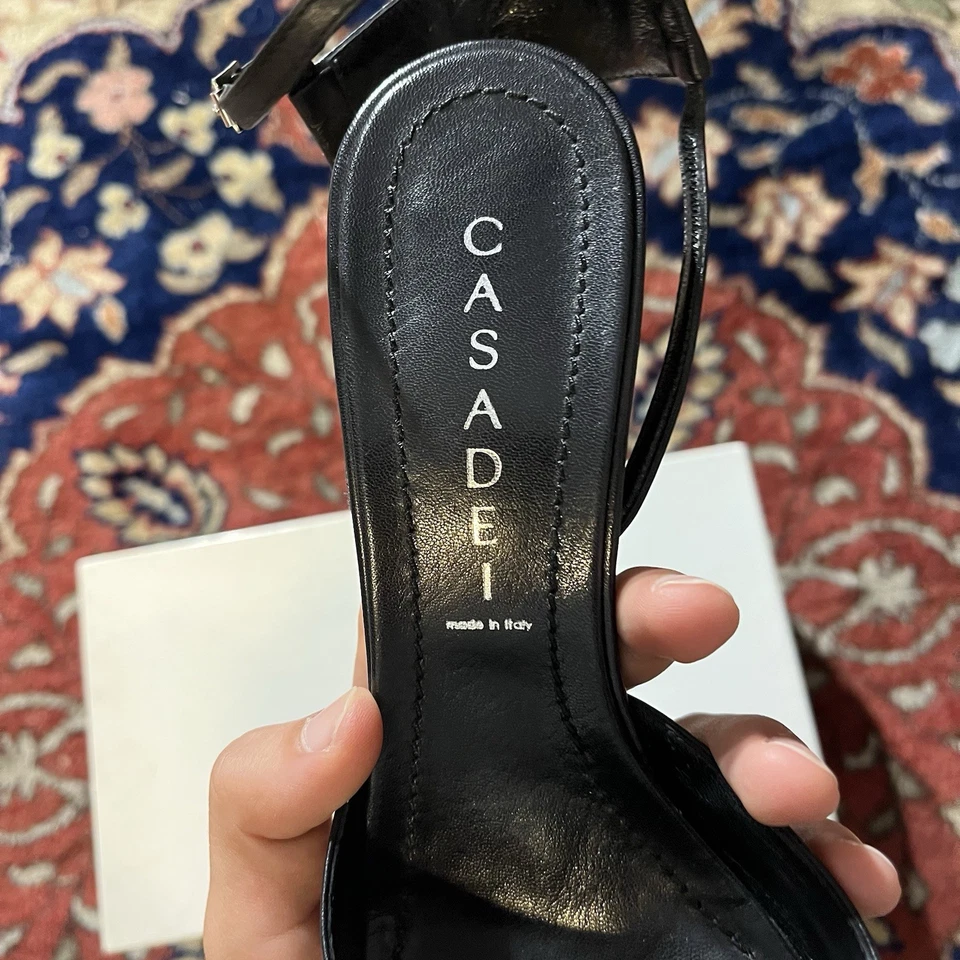 Casadei Black Kid Leather Bamboo Heel Pumps – Size EU 38.5 - Image 3 of 4