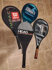 Tennis Racquet Collection 4 Including Case Pro Kennex Wilson Head