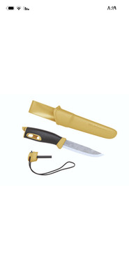 Swedish Bushcraft Knife - Stainless Steel Blade - Integrated Fire Starter
