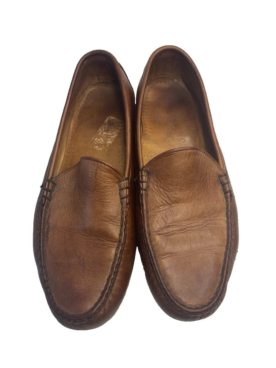 Allen Edmond Men Brown Leather Loafer 10.5D Slip On Shoe Comfort Money Business Allen Edmonds Grayson Shoes Mens 10.5 D Loafers Brown Made  main image 2