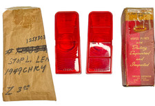 New Old Stock Stop Lamp Red Lenses For 1949 Chrysler Models 1253307 1253308