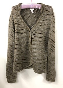 metallic gold cardigan sweater