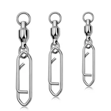 20/50PCS Ball Bearing Fishing Snap Coastlock Fishing Line Swivel Connector 0-5#