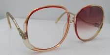 Vintage Diplomat Candy Red Translucent Round Sunglasses FRAMES ONLY