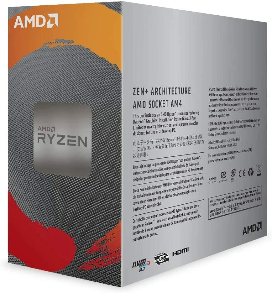 AMD Ryzen 3 3200G 4-Core Unlocked Desktop Processor YD3200C5FHBOX - Image 3 of 4