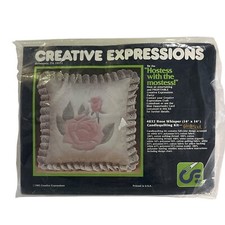Creative Expressions Rose Whisper 4832 Candlequilting Pillow Kit New 1983 USA