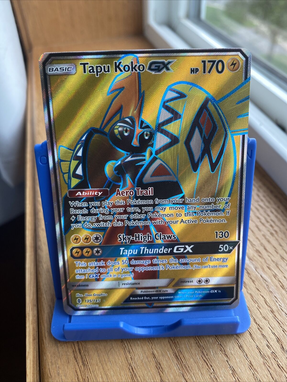  Pokemon - Tapu Koko-GX - 135/145 - Full Art Ultra Rare - Sun &  Moon: Guardians Rising : Toys & Games