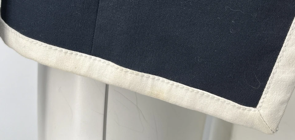 Chaqueta Blazer Tory Burch Azul Marino Doble Pecho Botones Dorados con Borde Blanco talla 14 Foto 2 de 4