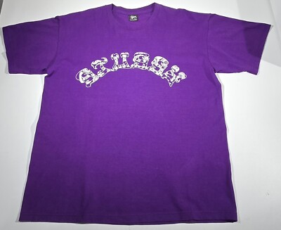 Stussy Paisley Print Logo Purple White T-Shirt world supreme Stussy Paisley Print Logo Purple White T-Shirt world supreme