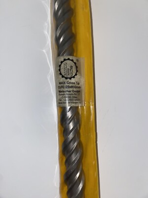 25mm x 800mm SDS Max Betonbohrer Steinbohrer Hammerbohrer Bohrer Quadro X
