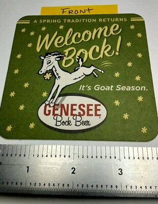 GENESEE BREWING CO of ROCHESTER NY, ''GENESEE BOCK BEER'' BEER COASTER.