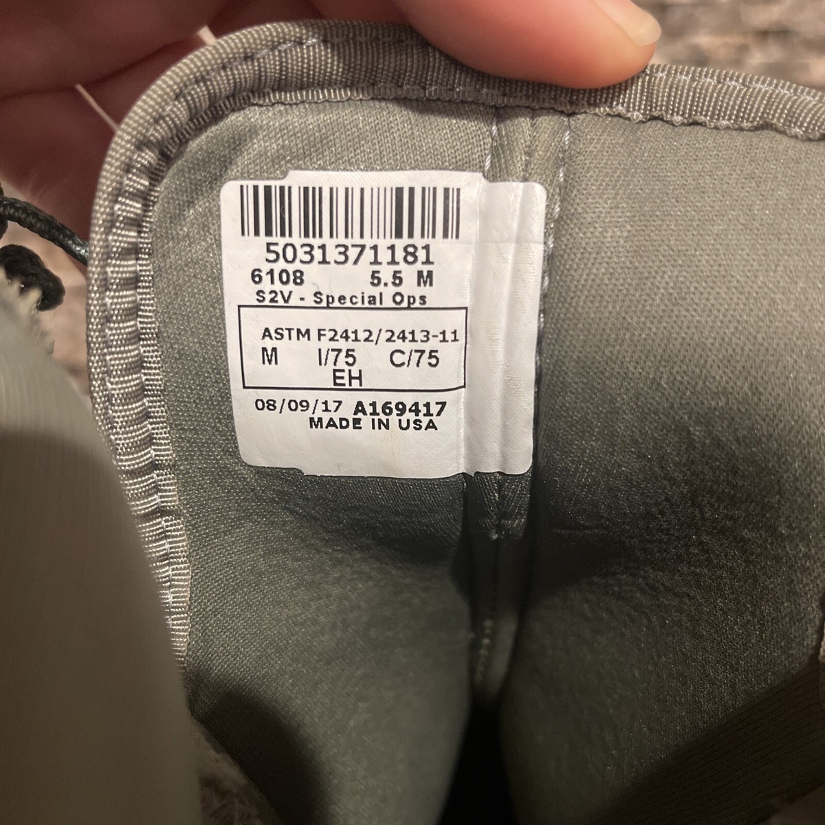 Rocky S2V USAF Steel Toe Vibram Sage Green Military Boot (6108) 8 M EUC Green Men main image 4
