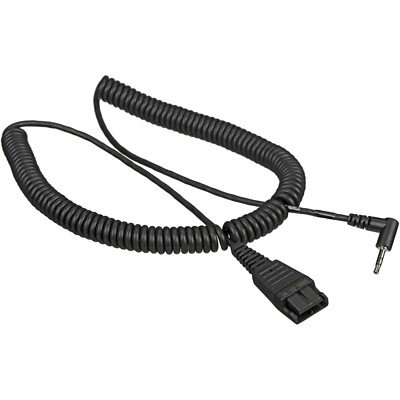 Jabra QD-to-2.5mm 2M coiled cord 8800-01-46 for phones with 2.5mm Headset Jack