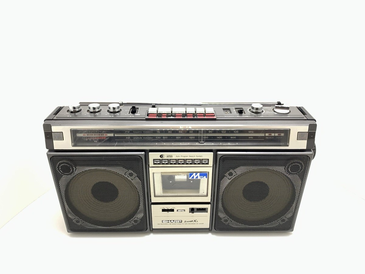 シャープラジカセ、ＧＦ308SB、綺麗 Sharp GF 308SB Boombox Stereo Radio Cassette Vintage Work