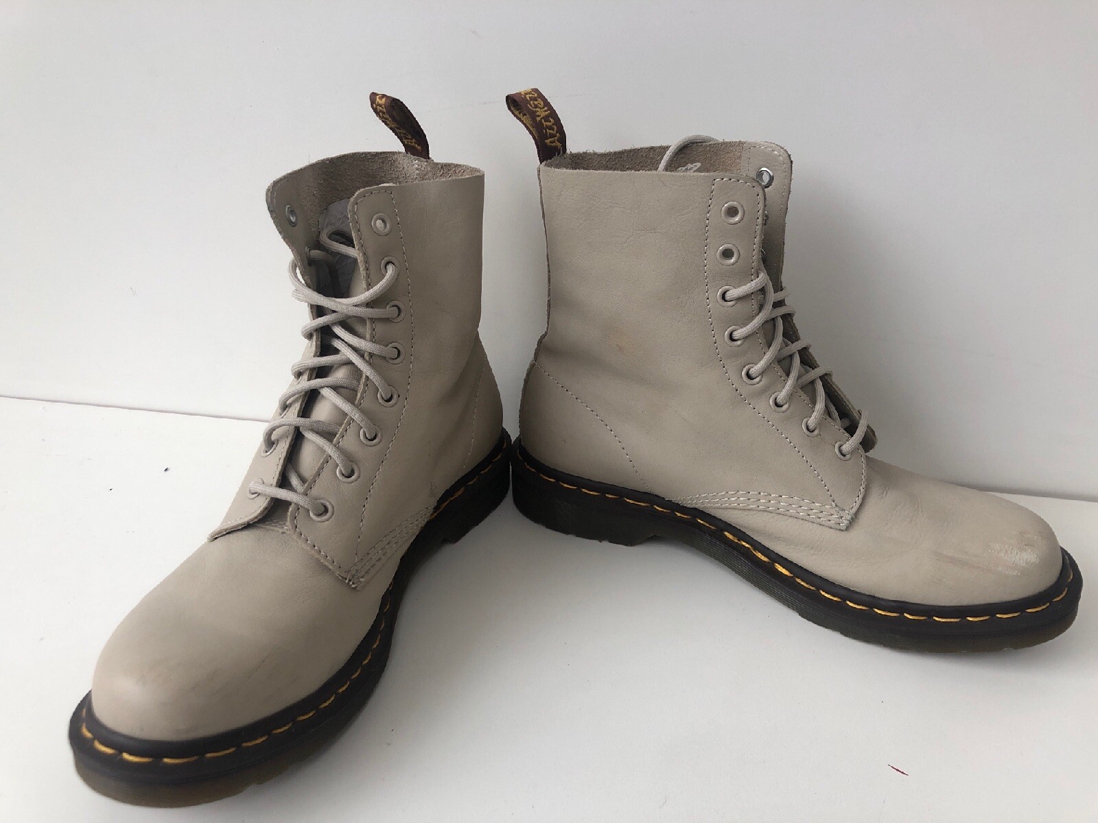 Women’s Soft Leather Rare Beige Dr Martens Pascal Boots Uk9 EU43 Doc Boots DMs image 4