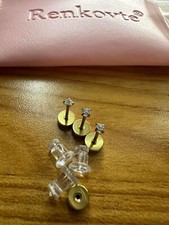 Tiny 2mm CZ Stud Earrings 14K Gold Flat Screw Back Cubic Zirconia Earrings Helix