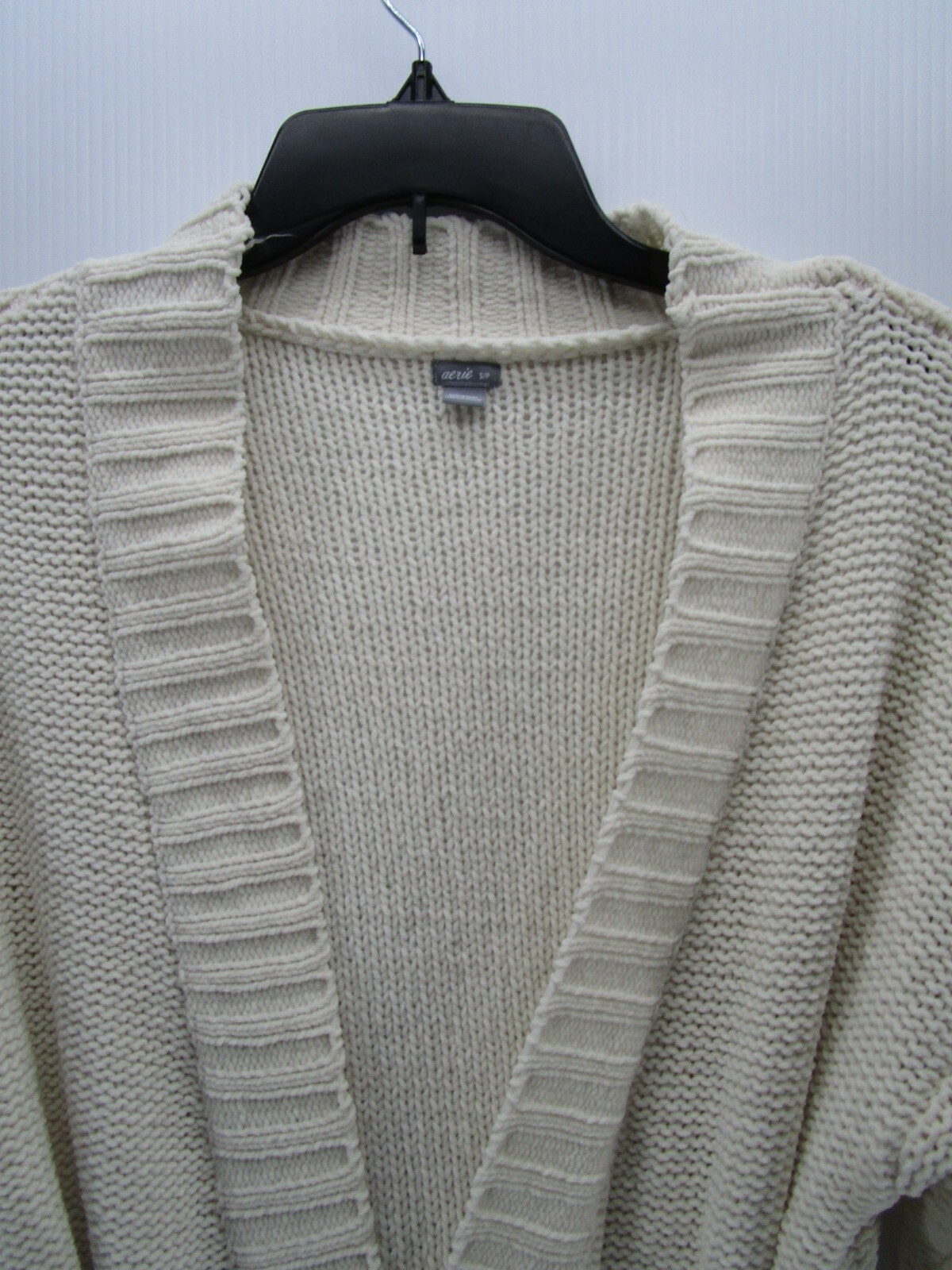 Small Ivory Cardigan Wrap Belted Knit 