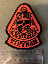 Vietnam AGENT ORANGE FOR LIFE DIOXIN Orang Black 4&rdquo; Patch
