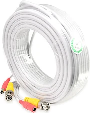 50 Feet BNC Premade Siamese Cable for Security Camera Video and Power Connection