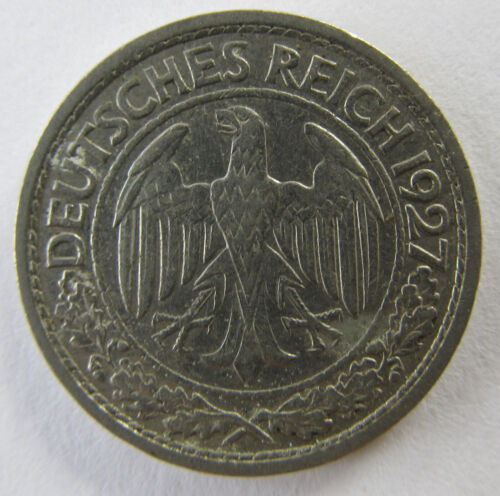1927 A Germany - Weimar Republic 50 Reichspfennig KM# 49