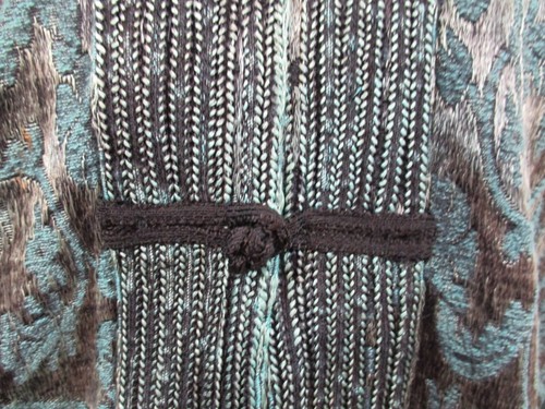 Coldwater Creek Women's Mandarin Oriental Jacket Blue/Silver Lace Frog Fasten M - Picture 7 of 12