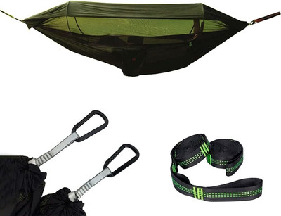 Camping Hammock with Mosquito/Bug Net with Rain Cover, Hanging Hammocks with Tre