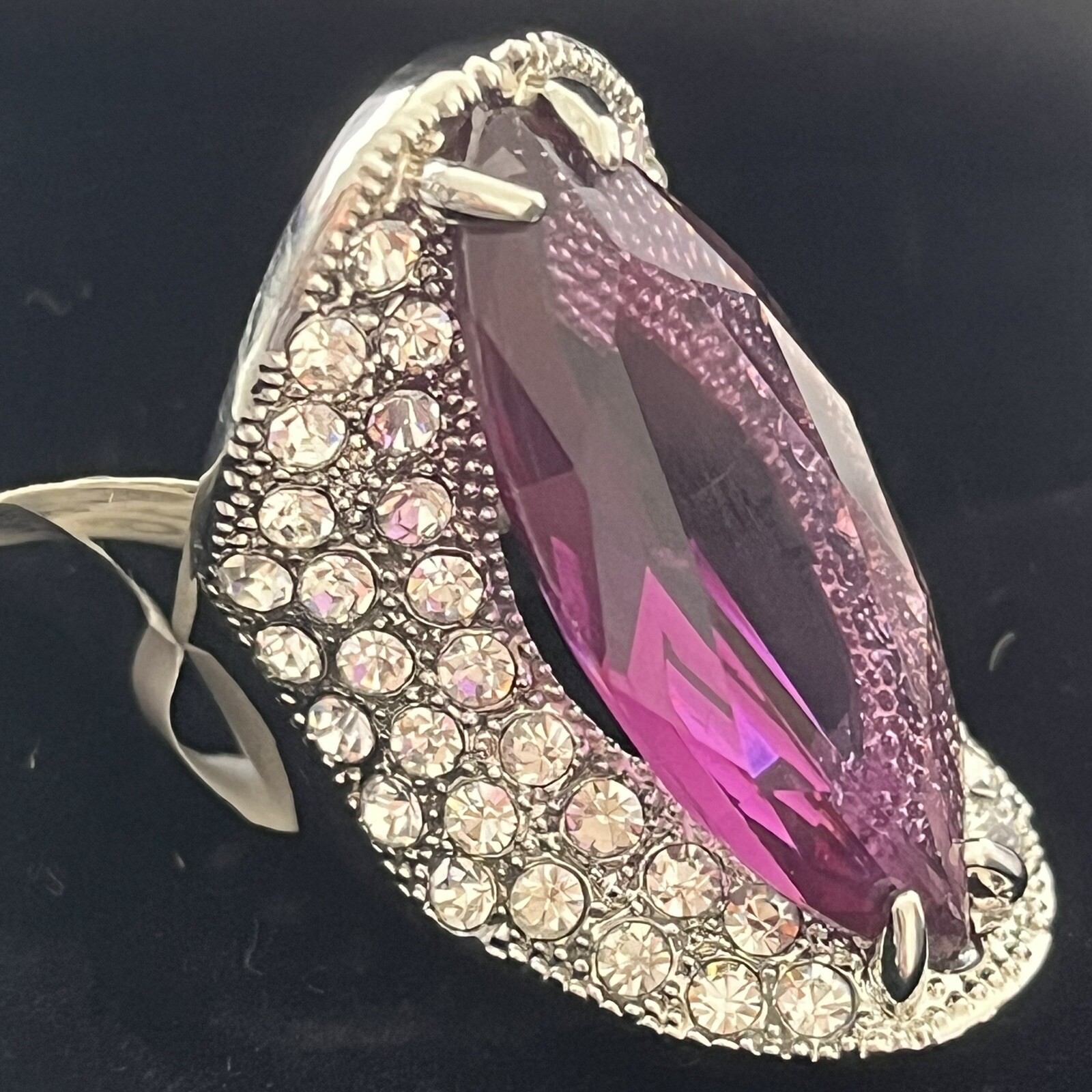 Statement Cocktail Ring Rhinestone Sparkling  Rin… - image 1