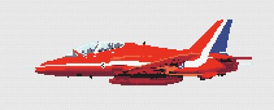 Cross Stitch Kit or Pattern by Florashell - Red Arrows Singleton Aircraft