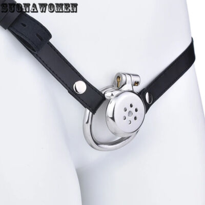 Mini Flat Metal Stainless Steel Ring Slave Bondage Lock Husband Chastity Cage