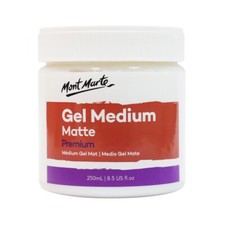 Acryl Gel Medium Matt 250 ml &ndash; ideal zum Mischen & Strukturieren, Matte Effekte