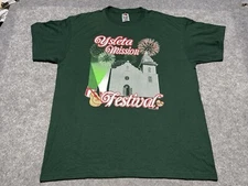 Ysleta Mission Festival 2012 New Green XL Shirt Shelly Lares Concert 2 Side Band