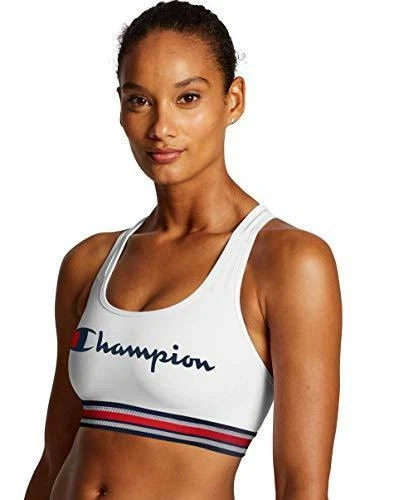 Champion Women's Double Dry Absolute Workout Sports Bra, Graphic, White,  X-Small