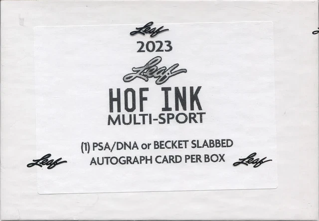 2023 Leaf Hall of Fame Ink MUlti Sport Look for 1 autographed card slabbed