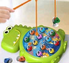 Dinosaur Magnetic Fishing Plate Toy Rod Game for Children Puzzle 3+ Kids