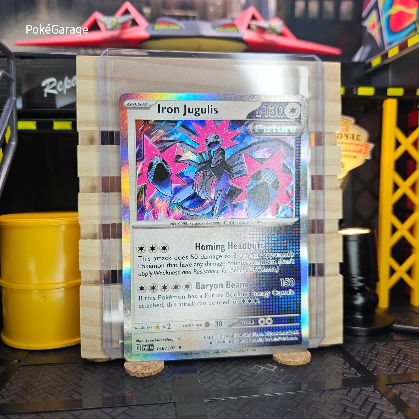 Iron Jugulis Holo 158/182 Paradox Rift Pokémon TCG Rare Scarlet
