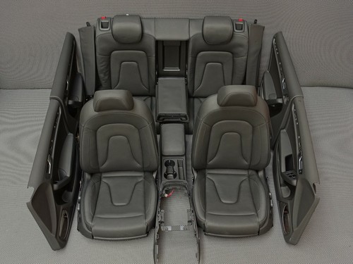 Original Audi A5 8T Sportback Facelift Türpappen Sitzausstattung Leder schwarz