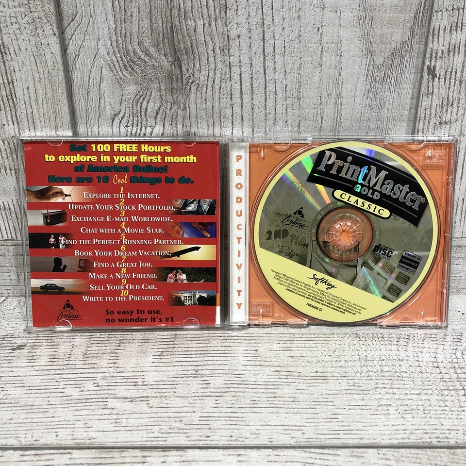 Printmaster Gold Classic PC Version Vintage Windows Good Condition 1998 Template - Image 2 of 4