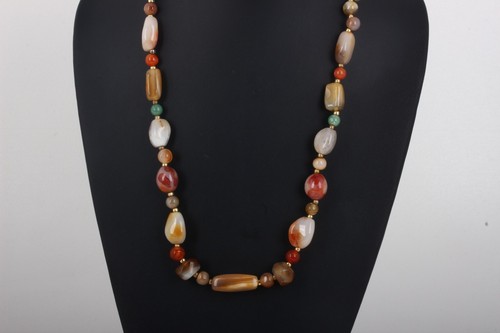 FASHION STRAND OF VARIOUS COLOR STONES NECKLACE 9192