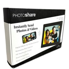 Simply Smart Home PhotoShare WIFI 10" Resin Digital Picture Frame FSM010JB Black