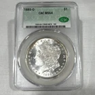 Morgan Dollar 1885-O CAC MS64 New Orleans $1 Silver Coin Uncirculated Rim Toning