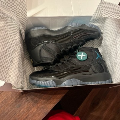 Jordan Air Jordan 11 Retro Gamma Blue High Top Sneakers Black Patent Leather