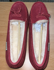 BEARPAW Women's Lucky Moccasin Santa Red Glitter Size 11W New with Tags