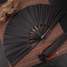 Folding Fan Vintage 1pcs Black Chinese Style Kung Fu Wedding Party Diy Pocket