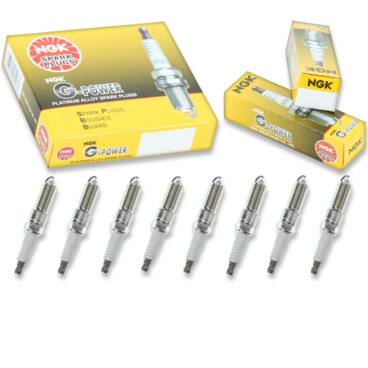 8 pc NGK 5017 LZTR4AGP G-Power Spark Plugs for RE14PMC5 RE14PMC HR9SPP300X ow