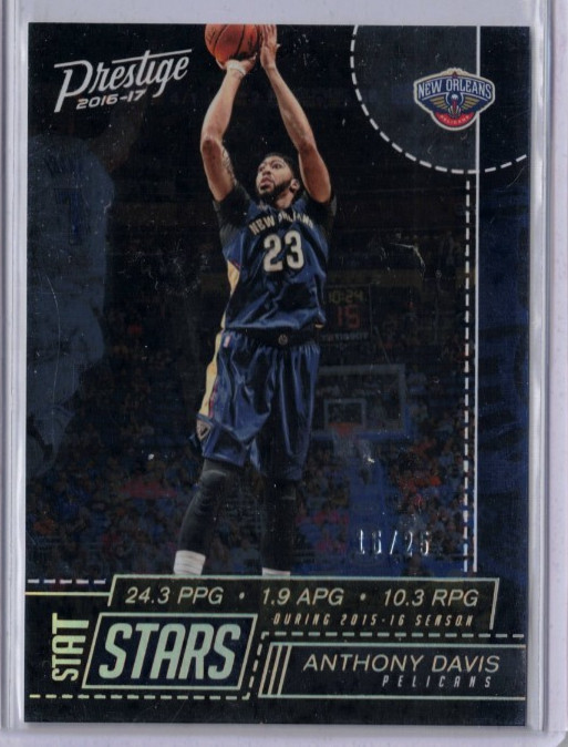 2016-17 Prestige Anthony Davis Stat Stars Rainbow 16/25 #17 Pelicans