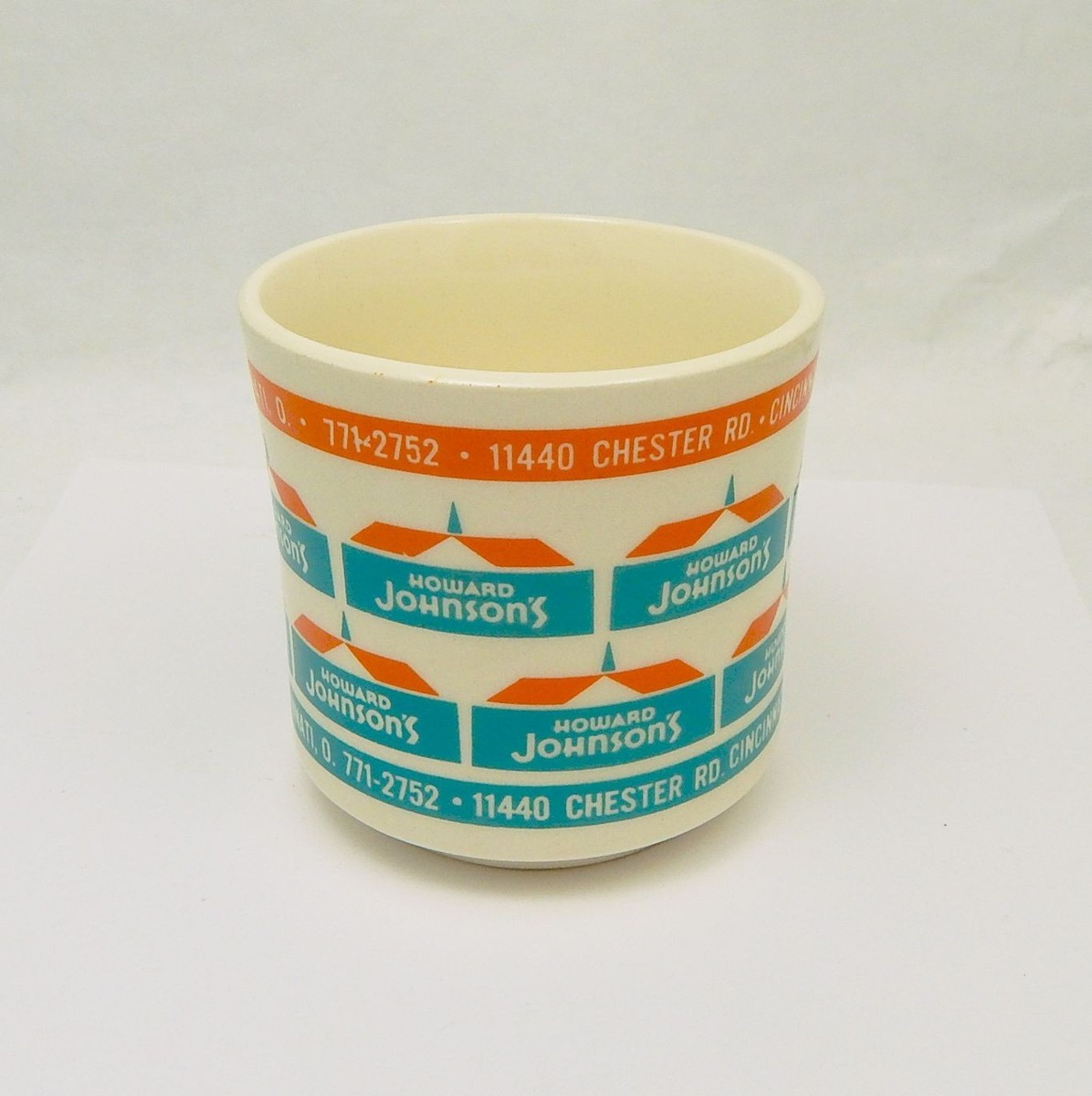 Howard Johnson's Orange Aqua Blue Coffee Cup Mug Cincinnati O Ohio Vintage  | eBay