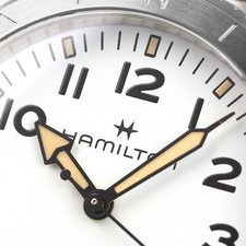 ​HAMILTON Khaki Field Expedition H70225510 White Auto Men's Watch New in Box​ 5