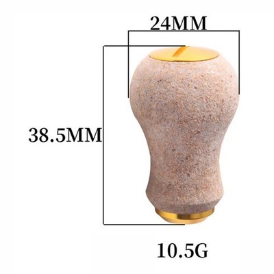 Gourd Shape Design Fishing Reel Handle Knob Soft Rubber Cork Wood for DAIWA