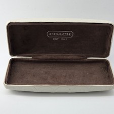 Coach Vintage Ivory Clamshell Eyeglass Case